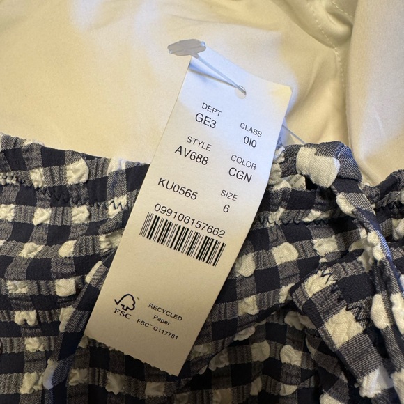 NWT J. Crew Ruched bandeau one-piece in gingham - Picture 8 of 9